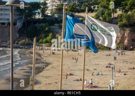 Salou plage pavillon bleu Banque D'Images