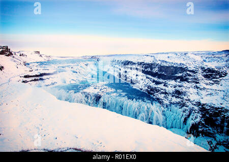 Gulloss Cascade, cercle d'or, de l'Islande Banque D'Images