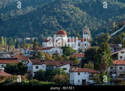 Dans l'église, village Kakopetria, Chypre Troodos Banque D'Images