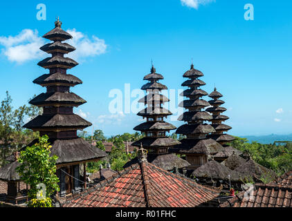 Les pagodes, Mother Temple, le Temple Besakih, Pura Besakih, Bali-Hinduism Penetaran Agung, Banjar, Besakih Bali, Indonésie Banque D'Images