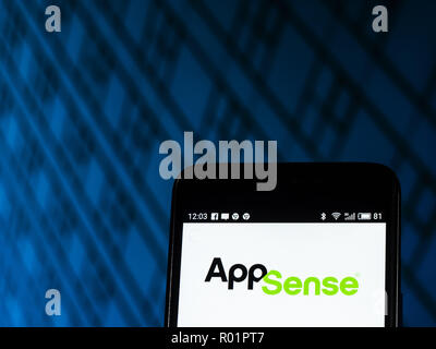 Kiev, Ukraine. 31 octobre, 2018. AppSense logo de l'entreprise vu affichée sur téléphone intelligent. Les produits de la société, un élément clé de l'Ivanti offres de produits. Avant l'acquisition. Crédit : Igor Golovniov SOPA/Images/ZUMA/Alamy Fil Live News Banque D'Images