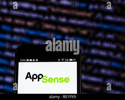 Kiev, Ukraine. 31 octobre, 2018. AppSense logo de l'entreprise vu affichée sur téléphone intelligent. Les produits de la société, un élément clé de l'Ivanti offres de produits. Avant l'acquisition. Crédit : Igor Golovniov SOPA/Images/ZUMA/Alamy Fil Live News Banque D'Images