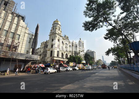 Esplanade, Jawaharlal Nehru road mieux connu sous le nom de Chowringhee road, Kolkata, Inde Banque D'Images