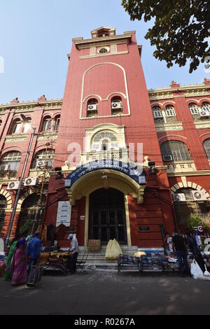 Kolkata Municipal Corporation (siège) Vue du sud, 5 SN Banerjee road, la zone de marché, Kolkata, Inde Banque D'Images