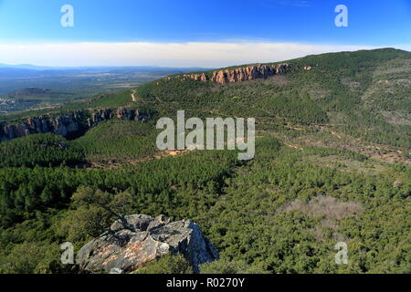 Falaises de Colle Rousse, le Blavet, Var, 83, PACA Banque D'Images