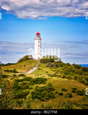 Dornbusch phare sur l'île de Hiddensee, Allemagne Banque D'Images