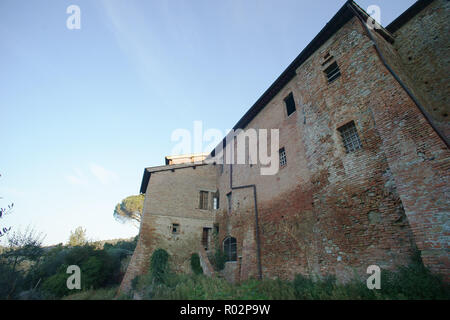 Village d'Monterongriffoli, près de San Giovanni d'asso, Montalcino (SI), toscane, italie Banque D'Images