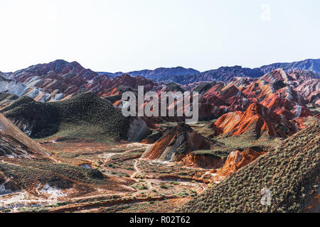 Le relief Danxia Zhangye en Chine. Nature, beauté Banque D'Images