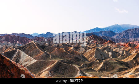 Le relief Danxia Zhangye en Chine. Nature, beauté Banque D'Images