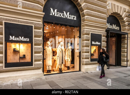 Centre commercial de Vienne, Max Mara store, Graben, Autriche Banque D'Images