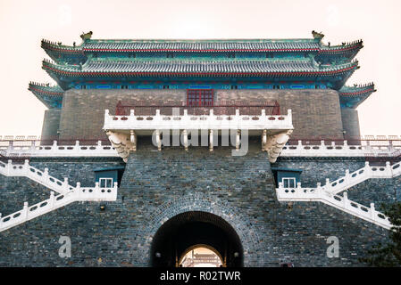 Gate Tower Beijing Chine Bâtiment Flèche porte de l'Est Banque D'Images