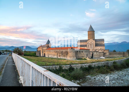Voir d'Alaverdi - Monastère monastère orthodoxe de l'Est géorgienne dans la région Kakhetia dans l'Est de la Géorgie. Banque D'Images