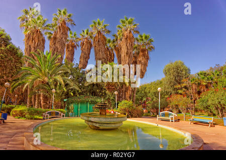 Parc de la vallée des oiseaux, de la vallée des oiseaux, dans le centre de Agadir, Maroc, Souss-Massa Province du Nord, Afrique de l'Ouest. Banque D'Images