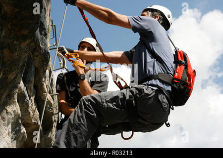 Ferrata. Centelles. Catalunya. Espagne Banque D'Images