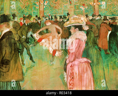 Henri de Toulouse-Lautrec, au Moulin Rouge, la danse, 1890, huile sur toile, Philadelphia Museum of Art, USA. Banque D'Images