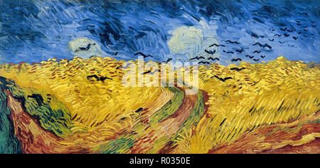 Vincent van Gogh, Champ de blé avec corbeaux 1890 Huile sur toile, Musée Van Gogh, Amsterdam, Pays-Bas Banque D'Images