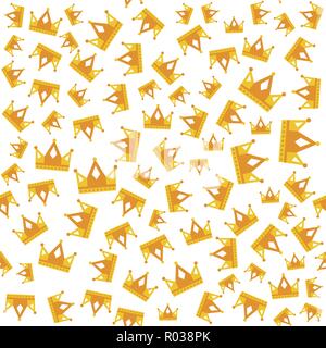 Or couronne blanche transparente motif de fond. Vector illustration Illustration de Vecteur