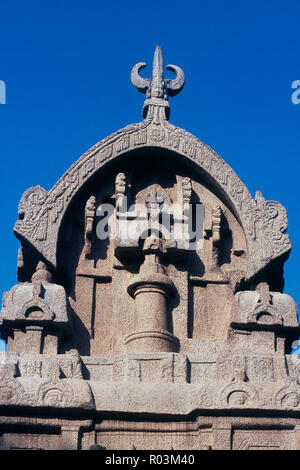 Avis de Ganesha Ratha, Mamallapuram Mahabalipuram, Tamil Nadu, Inde, Asie Banque D'Images