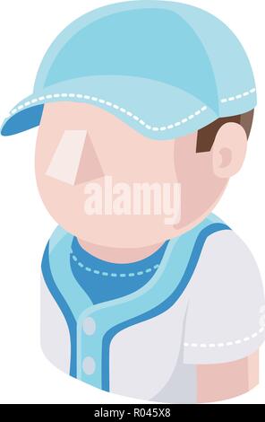 Homme Baseball Icône gens Avatar Illustration de Vecteur