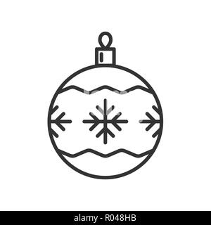 L'icône du bal de Noël isolé sur fond blanc. Signe, logo pour mobile app et web design. Style linéaire simple vecteur. Avc. modifiable L'illustration, Illustration de Vecteur