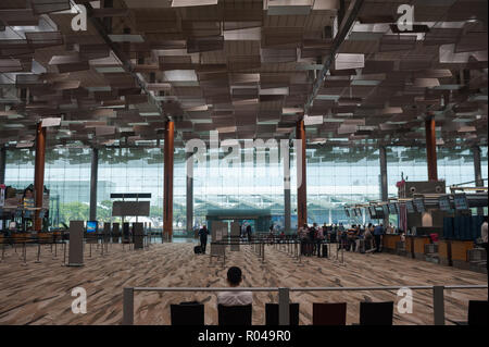 République de Singapour, hall de départ au Terminal 3 de l'aéroport Changi de Singapour Banque D'Images