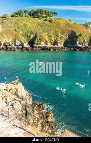 Saints Bay Harbour à Guernsey, Channel Island Banque D'Images