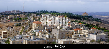 Village samaritain de Kiryat Luza au sommet du mont Garizim en Israël Banque D'Images