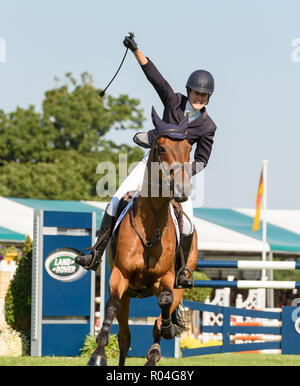 Willa Newton et CHANCE REMARQUE, Land Rover Burghley Horse Trials 2018 Banque D'Images