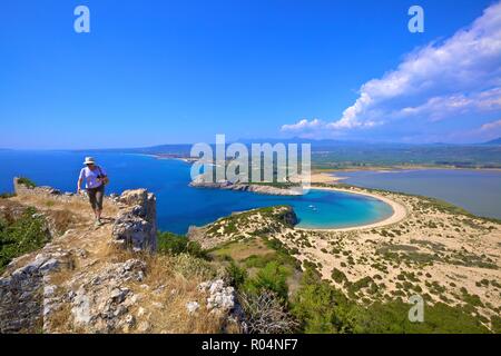 Voidokilia, Messénie, Péloponnèse, Grèce, Europe Banque D'Images