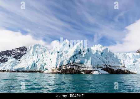 Monaco (Monacobreen) sur le côté nord-est de l'île de Spitsbergen, Svalbard, Norvège, Europe, de l'Arctique Banque D'Images