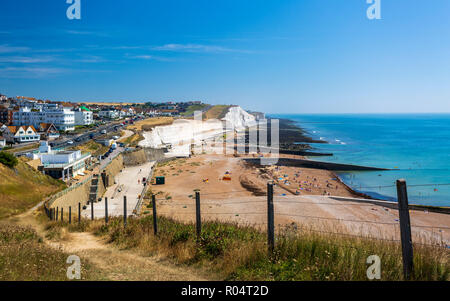 Les falaises et la plage Marina Undercliff, Brighton, Sussex, Angleterre, Royaume-Uni, Europe Banque D'Images