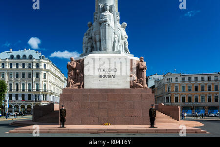 Monument de la liberté, Riga, Lettonie, Pays Baltes, Europe Banque D'Images