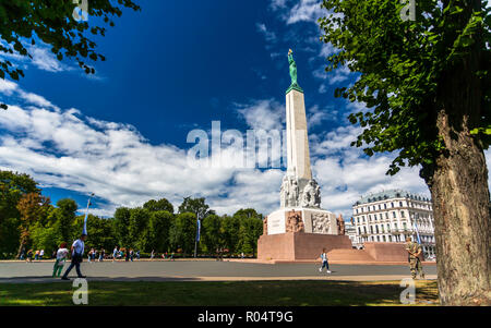 Monument de la liberté, Riga, Lettonie, Pays Baltes, Europe Banque D'Images