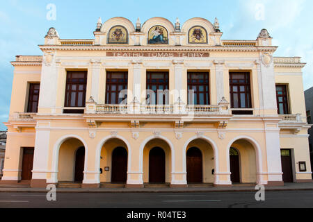 Teatro Tomas Terry (Tomas Terry Theatre), Cienfuegos, Site du patrimoine mondial de l'UNESCO, Cuba, Antilles, Caraïbes, Amérique Centrale Banque D'Images