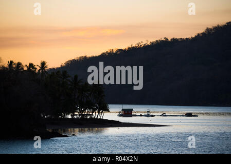 Péninsule de Nicoya au lever du soleil, le Costa Rica, Amérique Centrale Banque D'Images