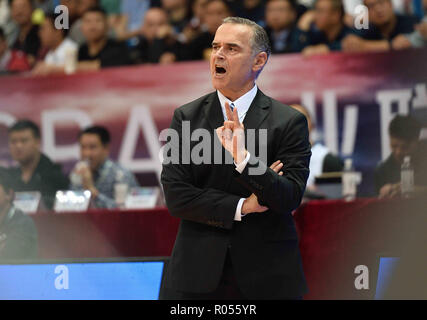 Chengdu, Chengdu, Chine. Nov 2, 2018. Chengdu, Chine Sichuan-Wuliang Jinzun bat l'équipe de basket-ball de l'Tianjin Binhai Yunshang 2018/19 102-99 à l'ABC dans le sud-ouest de Chengdu, ChinaÃ¢â€ Province du Sichuan. Crédit : SIPA Asie/ZUMA/Alamy Fil Live News Banque D'Images