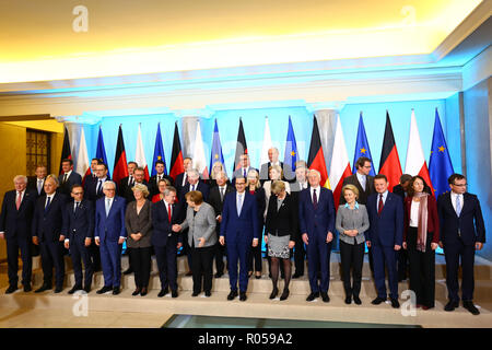 Varsovie, Pologne, 2 novembre 2018 : governemt allemand inscrivez-vous membres du gouvernement polonais pour les consultations. ©Jake Ratz/Alamy Live News Banque D'Images