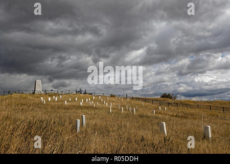 LITTLE BIG HORN (Montana), 20 Septembre 2018 : Little Bighorn Battlefield National Monument. Monument est un mémorial à ceux qui ont participé à la bataille Banque D'Images