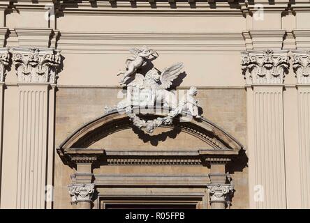 Détail architectural complexe religieux de San Marco à Florence en Italie Banque D'Images