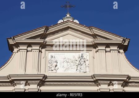 Détail architectural complexe religieux de San Marco à Florence en Italie Banque D'Images