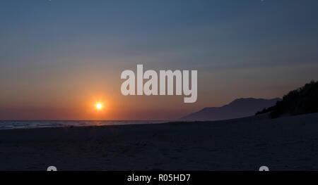 Coucher du soleil à la plage de Patara Turquie Banque D'Images