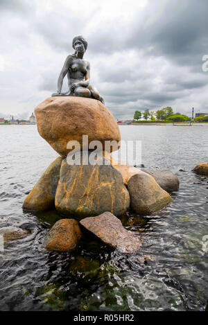 La Petite Sirène à Copenhague Danemark Sttue capitale Banque D'Images