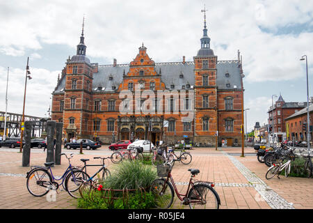 La gare au centre-ville d'Elseneur également connu sous le nom d'Elseneur est une ville portuaire de l'est du Danemark Banque D'Images