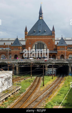 La gare centrale de Copenhague, capitale du Danemark Banque D'Images