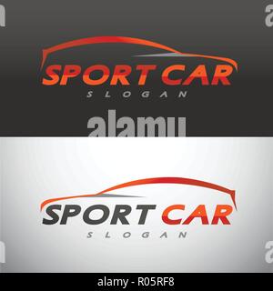 Résumé de la conception automobile voiture concept sujets logo vector modèle. Vector illustration Illustration de Vecteur