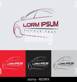 Résumé de la conception automobile voiture concept sujets logo vector modèle. Vector illustration Illustration de Vecteur