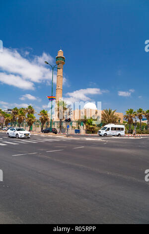 Tel Aviv, Israël - le 6 juin 2018 : Hasan Bey mosquée Hassan Bek ou le long de la plage de Jaffa à Tel Aviv, Israël. Banque D'Images