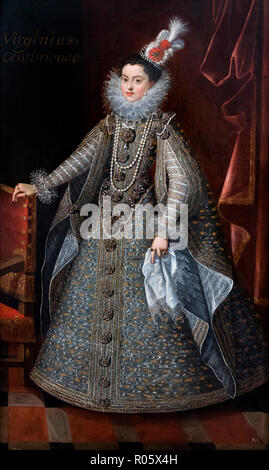 Elisabeth de France (1602-1644), épouse du roi Philippe IV d'Espagne, comme une jeune fille. Portrait par Bartolomé Gonzalez, huile sur toile, c.1615-16 Banque D'Images