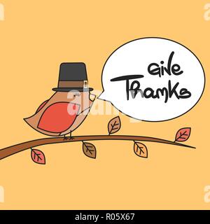 Cute joli lettrage dessiné à la main grâce aux cartes de vœux vecteur avec petit oiseau Illustration de Vecteur