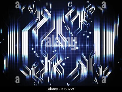 Résumé technique circuit numérique pulse vecteur conception d'arrière-plan Illustration de Vecteur